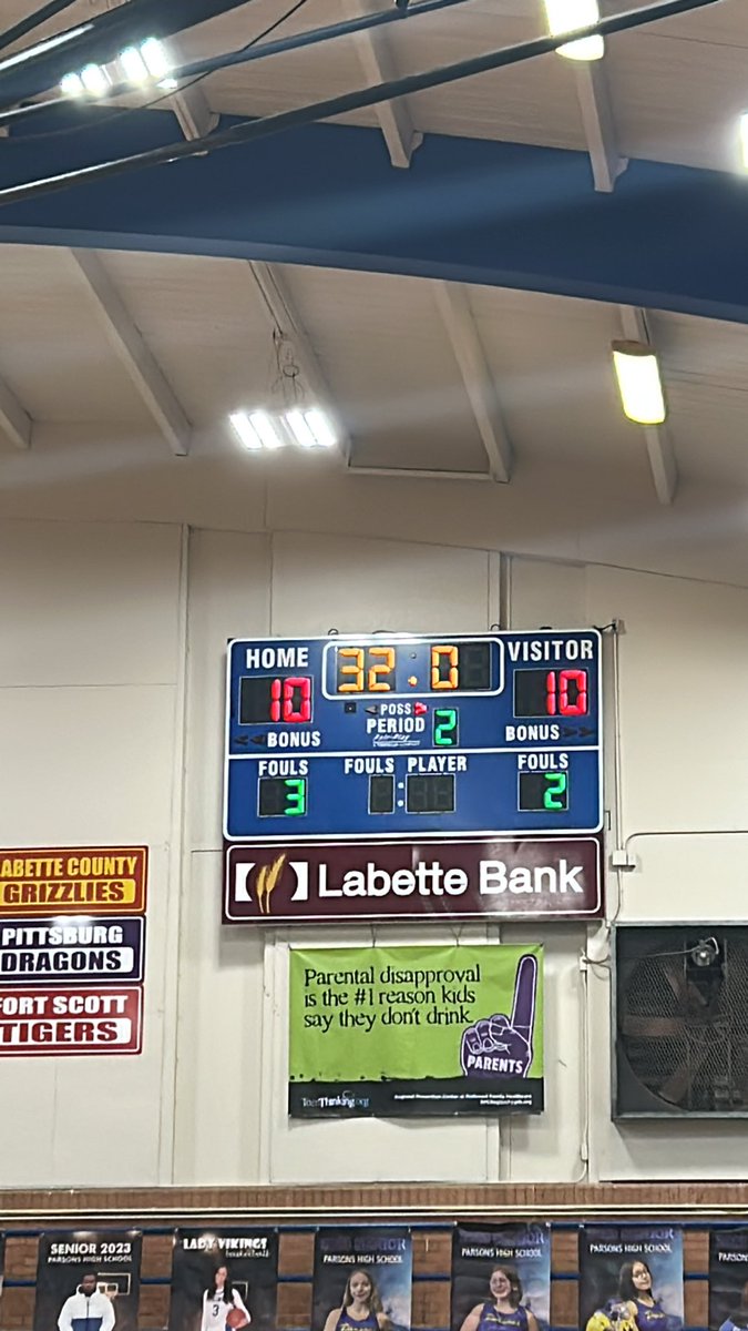 After the first the Comets and Vikings are tied at 10