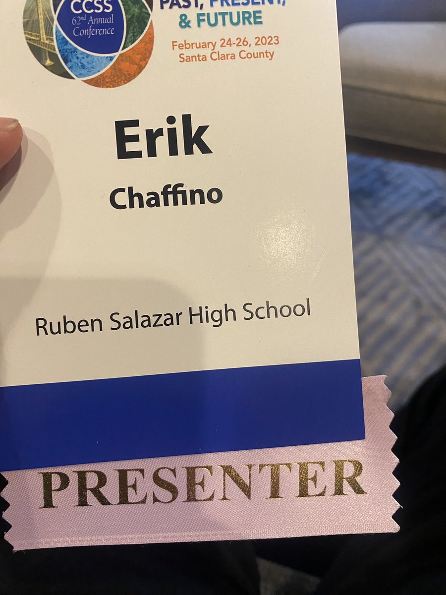 Had a great time presenting @CAsocialstudies #ccss23 it was a great turn out. Thank you @RubenSalazarHS @ElRanchoSchools for allowing me to represent. It was a packed house. Standing room only.