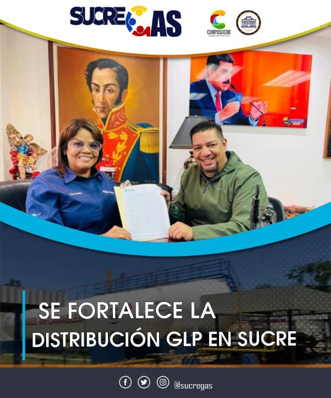 El Pte. de <a href="/SucreGas/">Sucre Gas</a>;  <a href="/VLeonardoPSUV/">Leonardo Velasquez</a>, sostuvo reunión con Pdta. de PDVSA Gas Comunal Dra. <a href="/CarylBertho/">Caryl Bertho</a>, abordando temas de distribución de GLP, operatividad y la Atención Integral para los trabajadores y trabajadoras gasíferos.
#GestionParaElPueblo 
#GPintoVzla
#APulsoConSucre