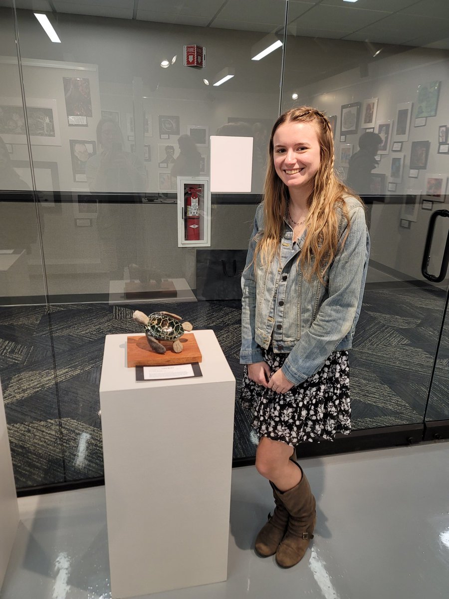 Amazing turn out at Region 3 Art Show tonight <a href="/washtenawcc/">Washtenaw Community College</a>! CHS representatives Lara and Jourdan (not pictured Ava Roesler). Special congratulations to Lara Boike for making Top 100 in the state of Michigan! 👏👏👏 <a href="/CHS_LeadsTheWay/">Clinton High School</a>  <a href="/CCSredwolves/">Clinton Community Schools</a>  #CHSartkidsrock