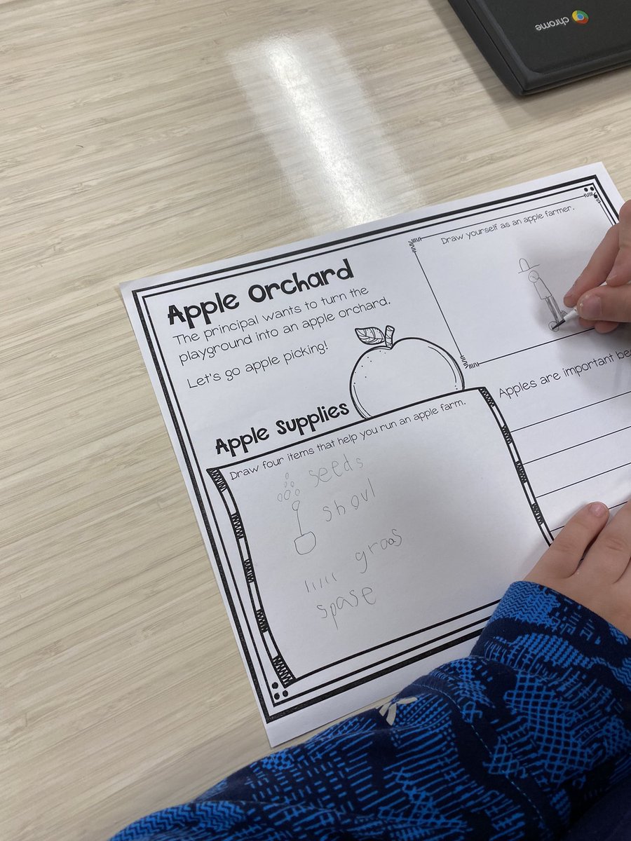 chalkandgrace's tweet image. In #Room202👩🏾‍🏫 we became apple farmers today as we solved a problem we were tasked with. We had to develop an apple orchard🍏on our playground. We researched apples with @epic4kids, @CapstonePub and the search engine #kiddle🔍