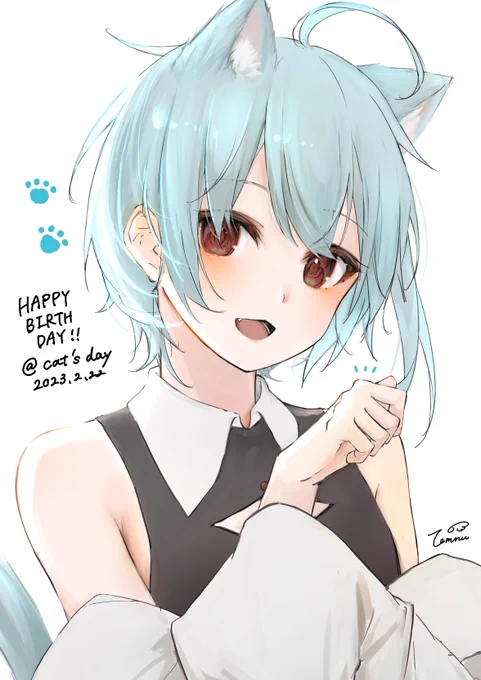 ネットの身内の誕生日絵、今年度はちゃんと全員描けました構図のバリエーションなさすぎて草 