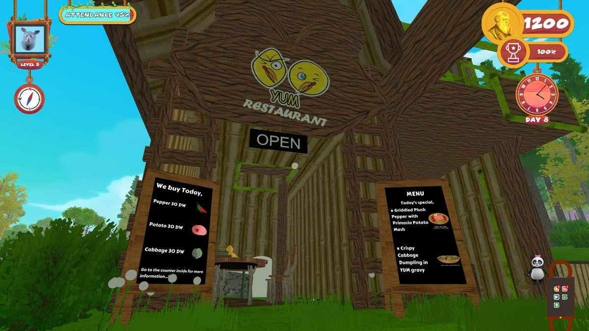 Primasia1's tweet photo. YUM Restaurant is open for business, buying the unique crops available on Prime8 island to create a selection of delicious vegan dishes!

Buy Primasia NOW!
https://t.co/GClOrKlr6q

#screenshotsaturday #indiedev #indiegame #indiegamedev #indiegames https://t.co/hygiXiFvBx