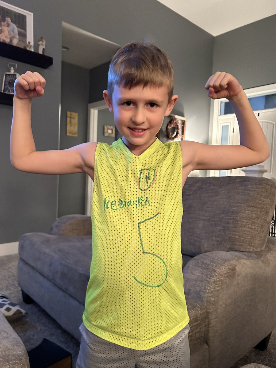 KoehlerJkoehler's tweet photo. Our son took the only tank top he had and a marker and came out with this @SammyG_22 https://t.co/2lnWJ2CEF4