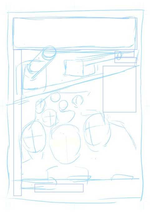 #このタグを見た人はラフ画とその完成絵を見せる 元ネタとも並べてみます。 