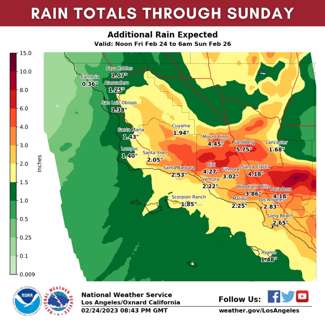 montecitofire's tweet photo. ⚠️ @NWSLosAngeles has issued a Flash Flood Warning for areas of SB County, including Montecito, through 10 p.m. Friday. Please avoid traveling. If you must drive, use extreme caution and avoid flooded roadways. Be aware of loose or falling rocks, mud and minor debris flows. https://t.co/xhVTj6zPRP