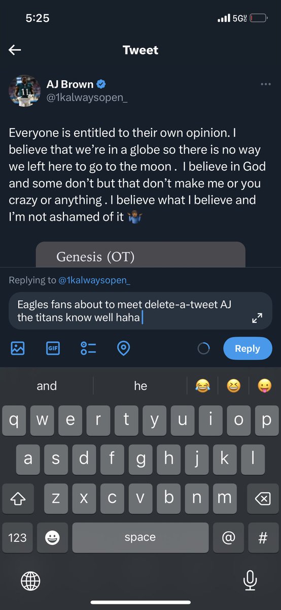 <a href="/1kalwaysopen_/">AJ BROWN</a> Tried to reply but you deleted it too fast, classic AJ with the tweet delete lol