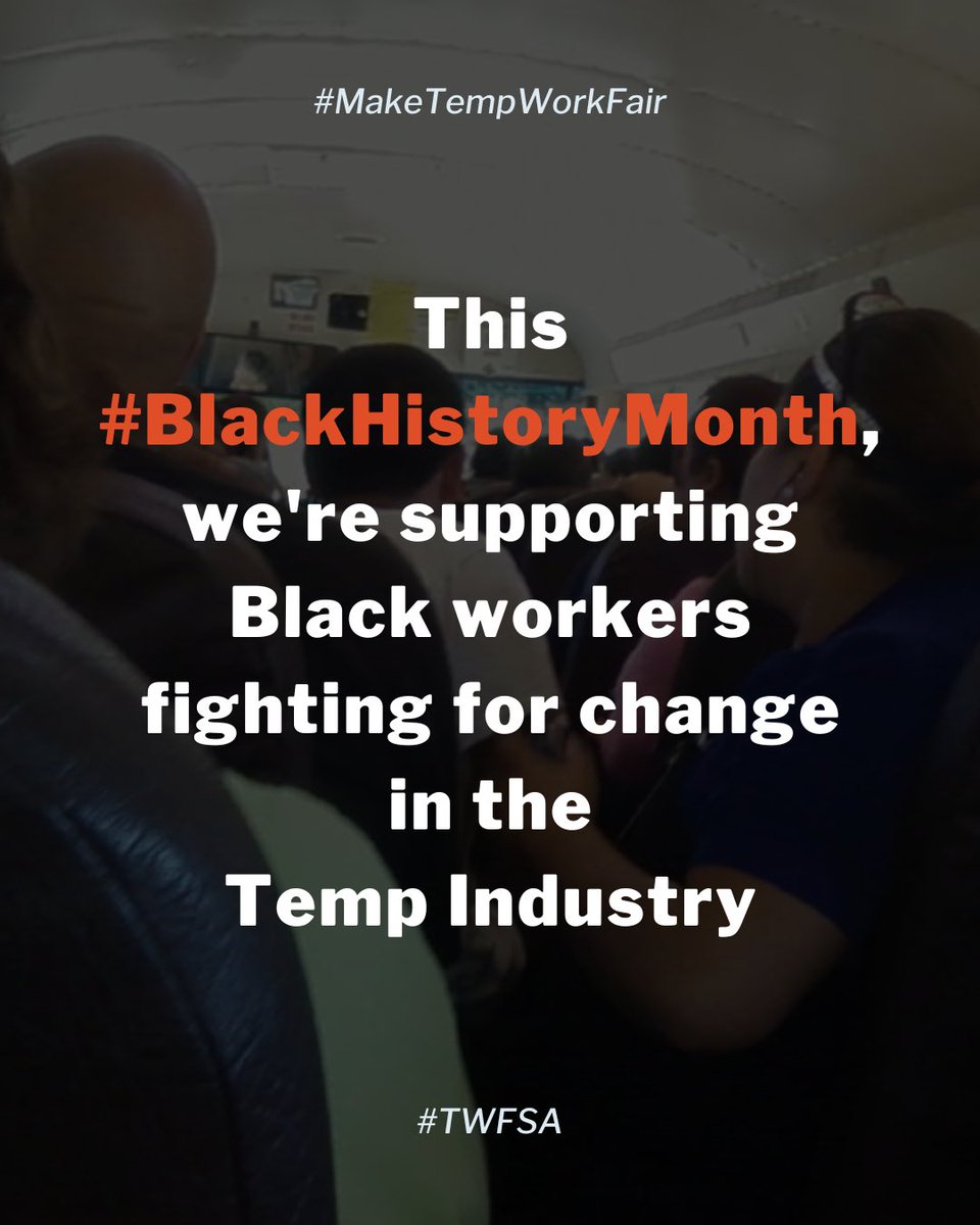 WarehouseWorker's tweet photo. Black temp workers have been demanding a change; that’s why we’re fighting alongside @chi_temps for the Temp Worker Fairness & Safety Act (#TWFSA) to #MakeTempWorkFair and protect Black workers 🧵
#BlackHistory365 #Justice4TempWorkers https://t.co/6nMxYMYJcA