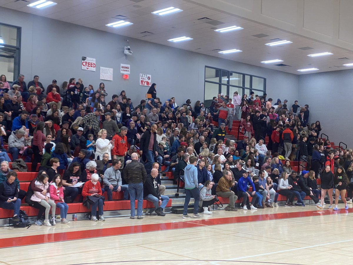 coachsowers's tweet photo. @MeridianMstangs Strong half ladies with outscoring Brentsville District HS 17-11. Keep up the defense! Great turnout to support team tonight. https://t.co/ddQjHVybRd