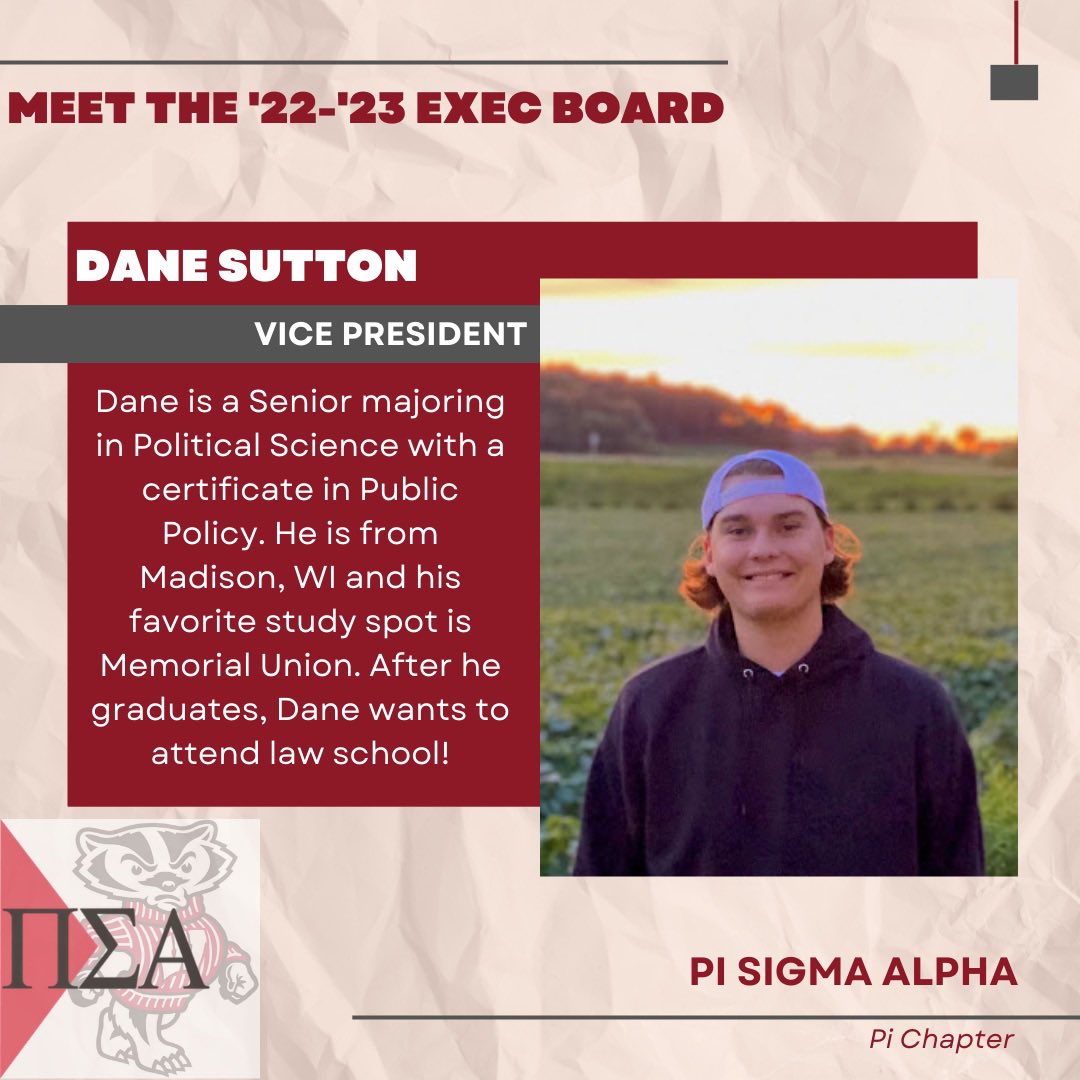 psa_badgers's tweet photo. (1/2) Meet your ‘22-‘23 Executive Board! We’re so excited to serve you this semester and continue our work with Pi Sigma Alpha! https://t.co/C8xSifFbZ9