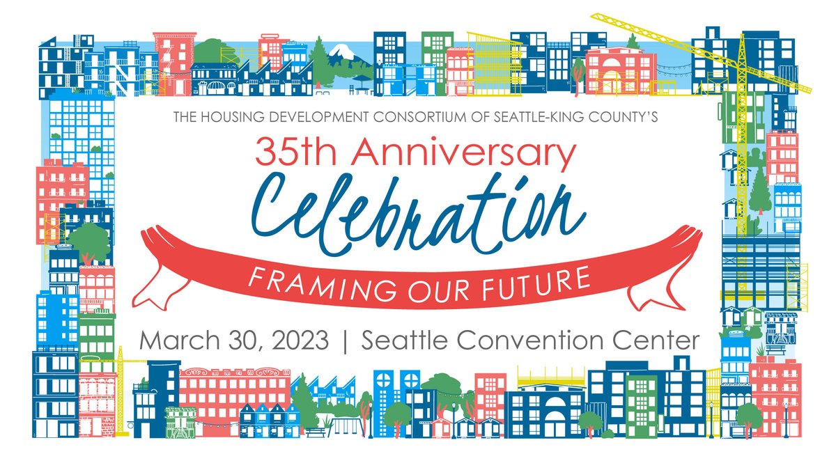 Hey, King County! Come celebrate our collective achievements as an affordable housing sector! Our 35th Anniversary Celebration: Framing Our Future is on Thursday, March 30. We can't wait to see you there. 
housingconsortium.org/events/annual-…
#AffordableHousing #FramingOurFuture #Events
