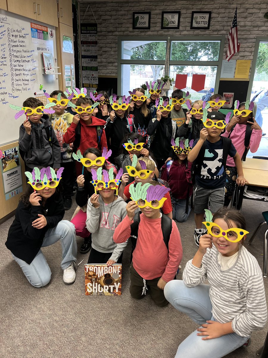 We wrapped up our #RootedInReading week celebrating Mardis Gras and dancing along to <a href="/Tromboneshorty/">Trombone Shorty</a> Where Y’At!?! <a href="/msamylemons/">Amy Lemons</a> <a href="/dsusd_innovate/">Dr. K. May-Vollmar</a>
