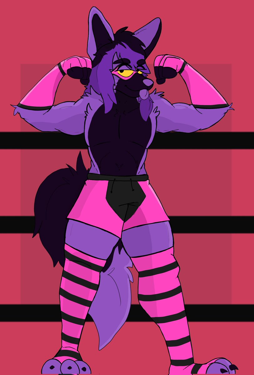 Commission for <a href="/Mutated_Furry/">A MUTATED FURRY</a>, showing off their wrestling attire! I wonder who wants to step up and face them first?