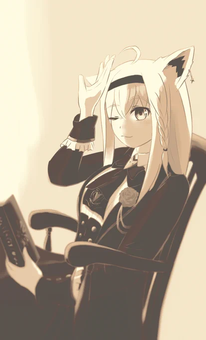 #絵フブキ こちらは、ディスコの友人に勧められてやってみたセピア調です 