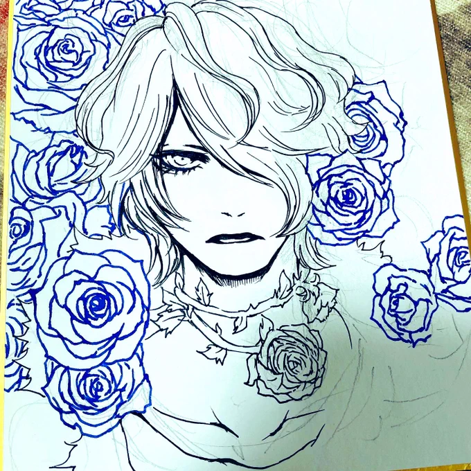 工程も出てきたまた色紙描きたいな 
