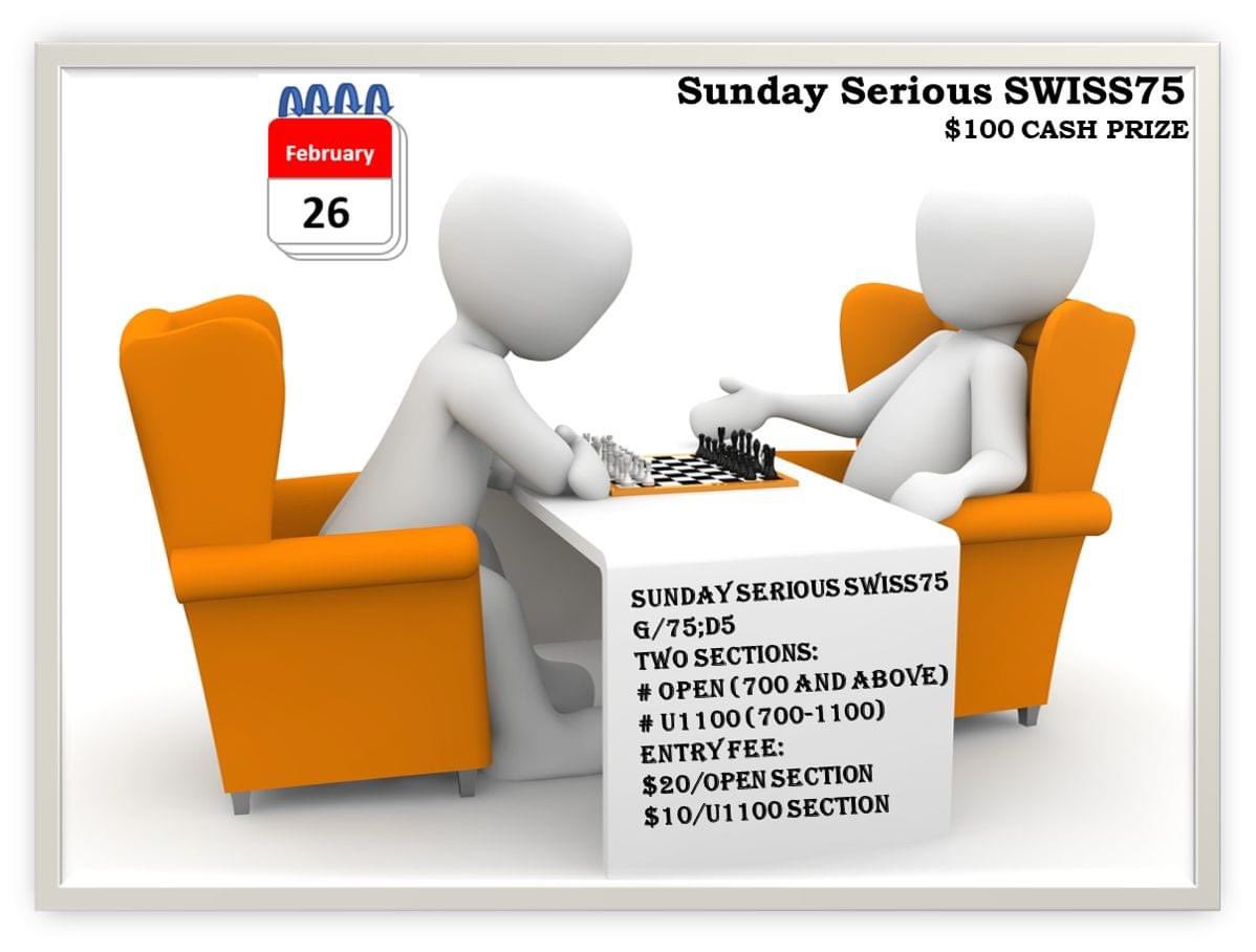 CardinalsChess's tweet image. Get ready for the G/75;d5 (3SS) tournament this weekend (Sunday Serious Swiss75) at Chesterfield, Missouri. #chess #USCF #stlcc #chesschamps #chesspunks kingregistration.com/event/SundaySW…
