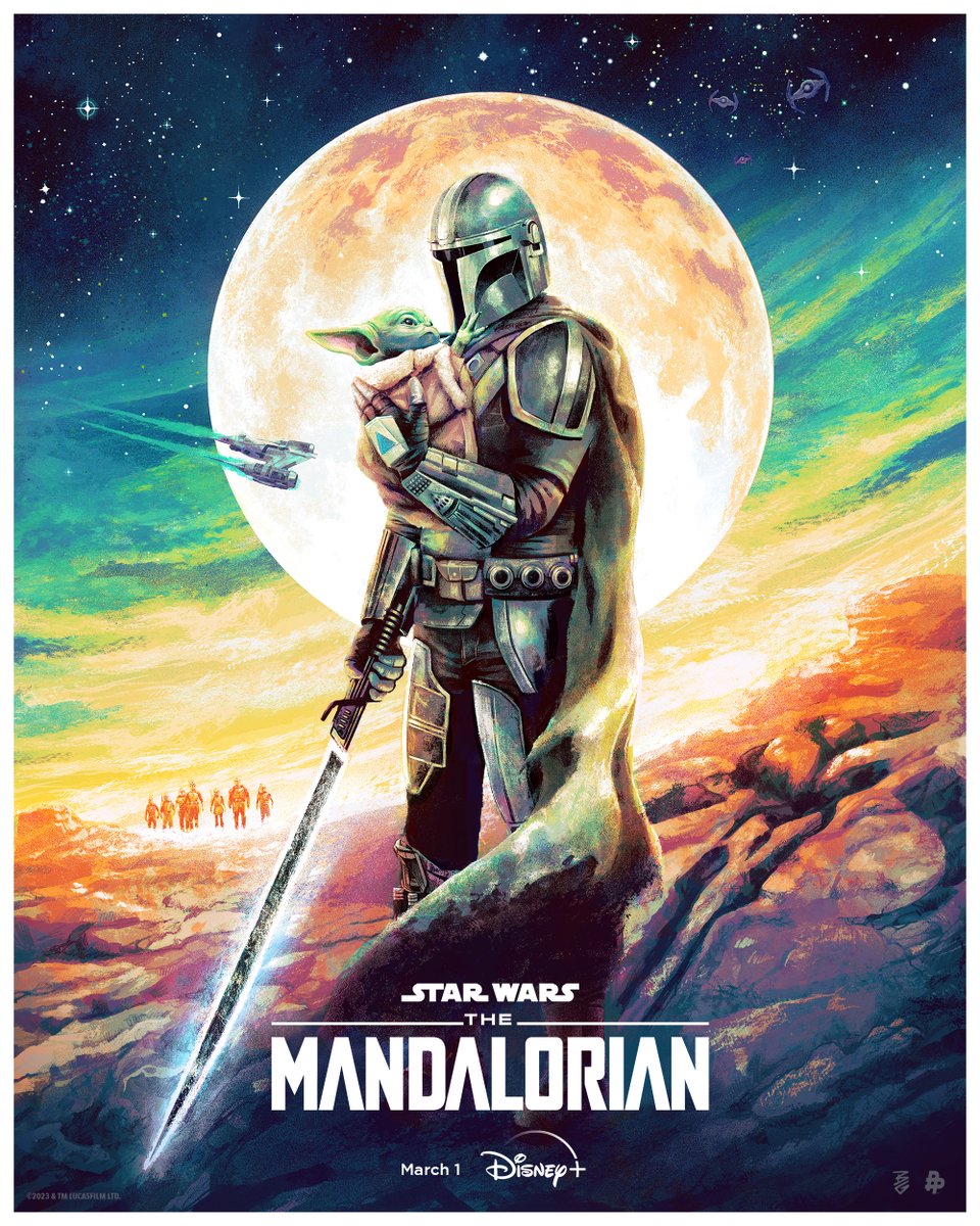 Creatieve fanposters van The Mandalorian S3 op Disney Plus België