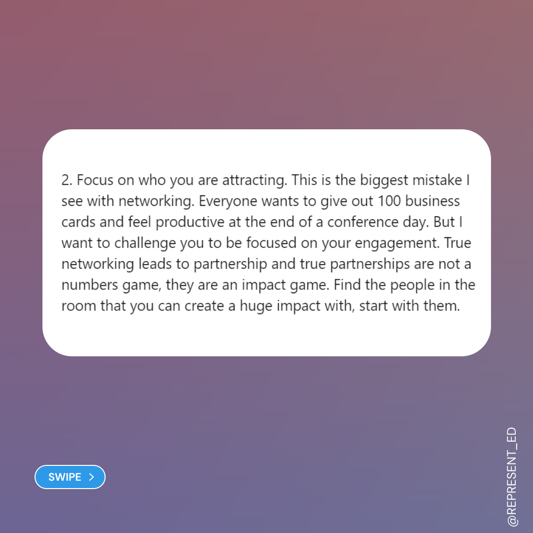 Represent_Ed's tweet photo. #Repost from @MorganDeBaun . We think these are some great tips for building an extensive network in 2023. What is your biggest networking tip?
- - - -
#representedleadership #reped #womenatwork #earlystageprofessionals #generationalwealth #coach #oaklandca #oakland #oaktown https://t.co/v7BclT7mMs