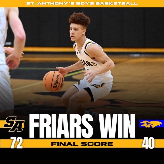 FriarsMBB's tweet photo. Congrats to ⁦our Varsity team⁩ on their win⁦⁩ over ⁦Kellenberg⁩ advancing them to the Semi-Finals of the ⁦@nschsaa⁩ Tournament on Sunday! ⁦@StAnthonysAth⁩ ⁦⁦@stanthonysalum⁩ ⁦⁦@alanhahn⁩ ⁦@tfthomas⁩ ⁦@StAnthonysAth⁩ https://t.co/ZcGqMusOre