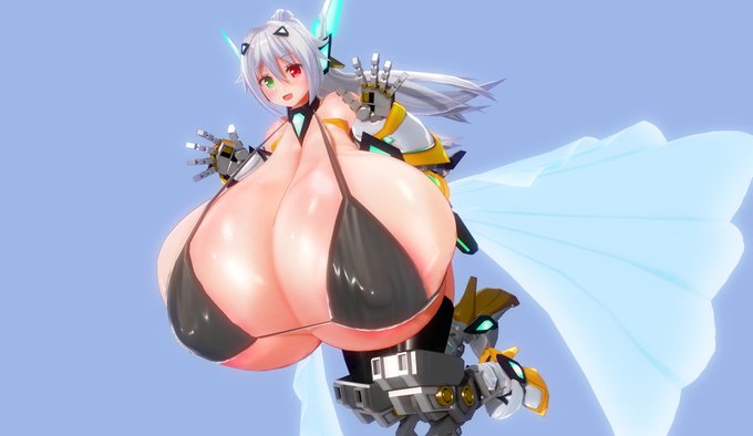 pixiv初投稿の娘『アインちゃん』(*'ω'*)デッカイ 