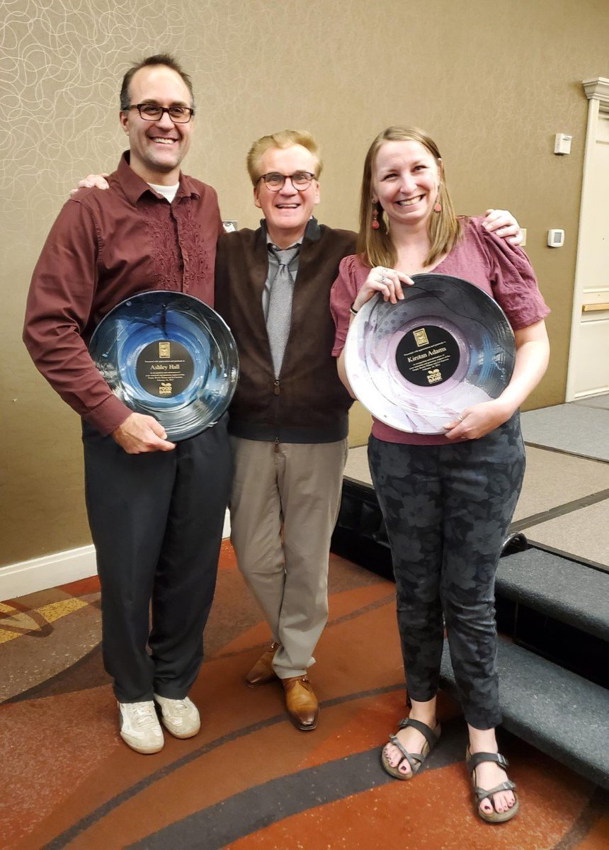 PoudreSchools's tweet photo. Congrats to PSD art teachers Kirstan Chalfant &amp; Ashley Hall! They were awarded the TS Berger Award for their dedication to the Empty Bowls Dinner, a fundraiser for the @Food4LarimerCo. We're proud of their commitment to fighting hunger through art &amp; continuing this tradition. https://t.co/K6Or2GhtK7