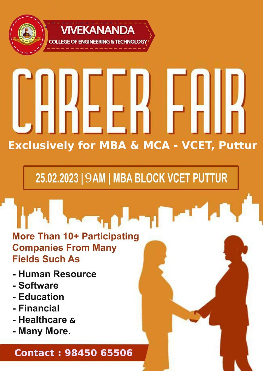 vcetputtur's tweet photo. Career Fair #MBA #MCA #placements #vcetputtur https://t.co/xhUSAieOBi