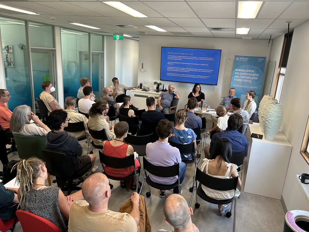 Our Neuroexistentialist salon was fantastic! Shoutout to the incredible <a href="/metteleonard/">Mette Leonard Høeg</a> for orchestrating this amazing event. Thank you to <a href="/kelseyperrykkad/">Dr. Kelsey Perrykkad</a>, Craig Hassed, &amp; Timothy Bayne for their engaging insights, &amp; kudos to our fantastic audience for bringing the #SalonVibes 👏