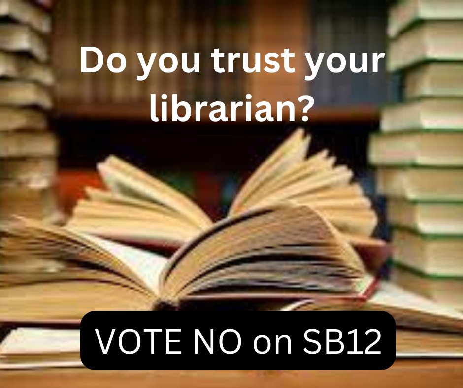 GayleGernand's tweet photo. I have yet to meet a shady librarian who wants to harm the minds of children. Stop legislating to the far outliers and protect our freedoms. Stop the censorship! Contact your Senator today and ask them to vote against SB12 in Indiana. https://t.co/SyqbtQ5Xcr
