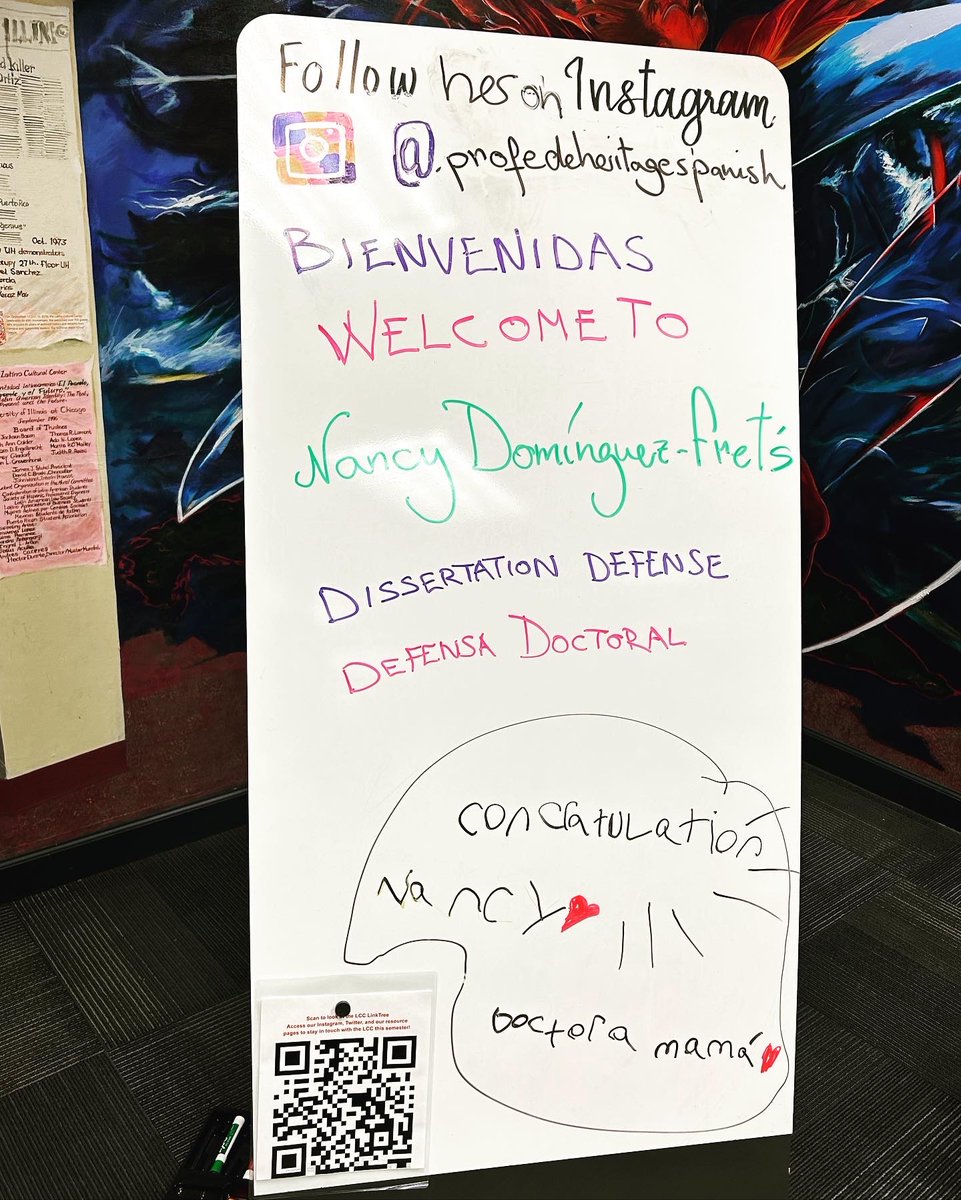 ¡Felicidades, DOCTORA Nancy Domínguez-Fret! @DominguezFret You will take a crucial role in changing the direction of bilingual, world language and Heritage Spanish research and practices as we know them today 🥹✨ #heritagelang #raciolinguistics #langchat #linguisticjustice