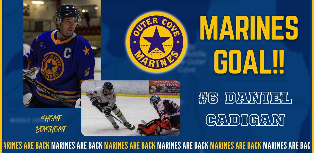 OCMarinesHockey's tweet photo. GOAL!!! #9 Daniel Cadigan scores! The score is 4-1
#WexfordOCMarines #OuterCove https://t.co/lCrrNOv1UL