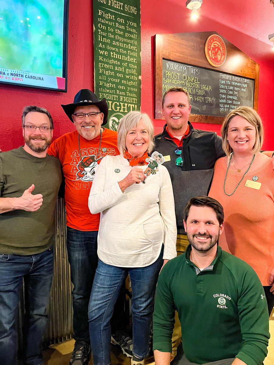 CSUAlumni's tweet photo. #FlatCAM came out to @KrazyKarlsPizza along with a whole lotta Rams Fans to rally @CSUMBasketball before the ๐ Border War! See you at the game! https://t.co/mlCeprxmb4