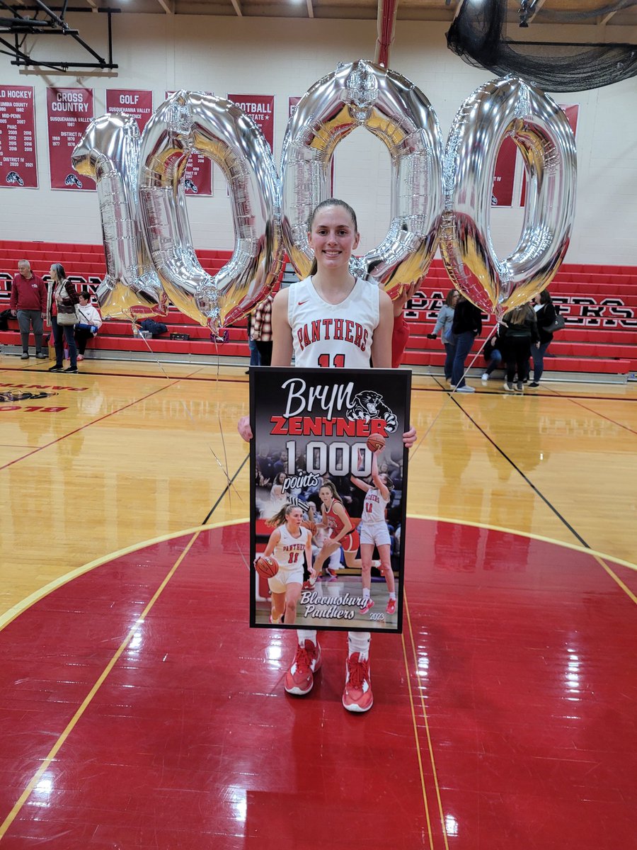 BloomAthletics's tweet photo. Bryn Zentner scores 34 tonight to become the 12th player in the history of the  Bloomsburg Girls Basketball program to score 1000pts.
@BrynnaZentner https://t.co/2AqtETUTfq