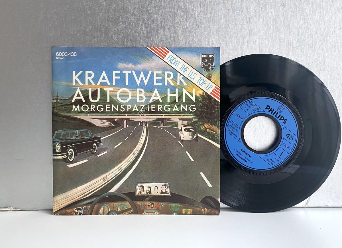 KRAFTWERK
『Autobahn』７”　single
1974 Germany
Philips 6003 438

#kraftwerk #FlorianSchneider #RalfHütter #WolfgangFlür #EmilSchult #ConnyPlank #krautrock #electronic #synthpop #germansynth #experimental #vinylrecords #レコード💿