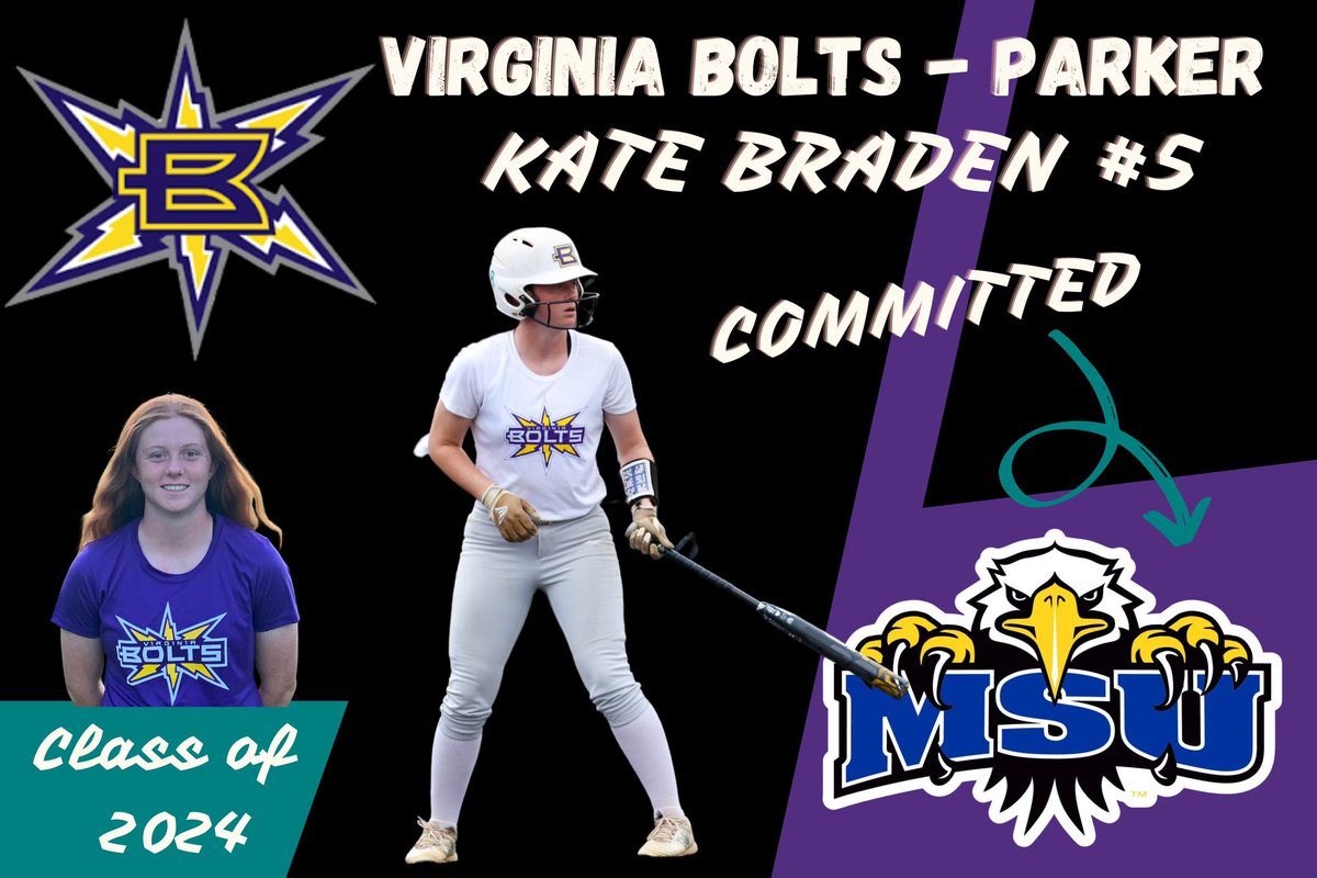 VA Thunderbolts Parker (@vaboltsparker) on Twitter photo 🥳 Friday night just got better…BIG congrats to our girl <a href="/KateBraden2024/">Kate Braden</a> on her verbal commitment to continue her 📚 & 🥎 career <a href="/MSUEaglesSB/">Morehead State SB</a> <a href="/Coach_MGriff/">Coach Griff</a>!
👏🏼 Kate we are so proud of you & excited to watch you #SOAR! 🦅
<a href="/coach_jenny2/">Jenny Buzzell-Parker</a> <a href="/Coach_Joe_B/">Joseph Braden</a> <a href="/CoachScottL/">Scott</a> <a href="/coach_randy34/">Randy Norris</a> 🥳 Friday night just got better…BIG congrats to our girl <a href="/KateBraden2024/">Kate Braden</a> on her verbal commitment to continue her 📚 & 🥎 career <a href="/MSUEaglesSB/">Morehead State SB</a> <a href="/Coach_MGriff/">Coach Griff</a>!
👏🏼 Kate we are so proud of you & excited to watch you #SOAR! 🦅
<a href="/coach_jenny2/">Jenny Buzzell-Parker</a> <a href="/Coach_Joe_B/">Joseph Braden</a> <a href="/CoachScottL/">Scott</a> <a href="/coach_randy34/">Randy Norris</a>