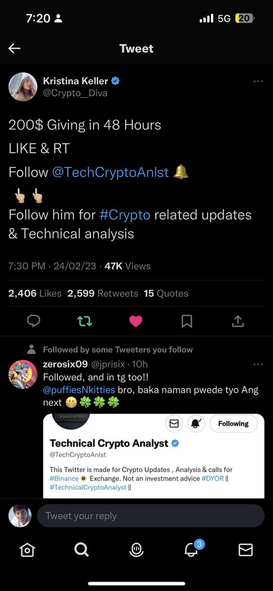 itsmejaycooper's tweet photo. @Crypto__Diva @TechCryptoAnlst RT and following you and @TechCryptoAnlst with 🔔 https://t.co/002BWrK5HN
