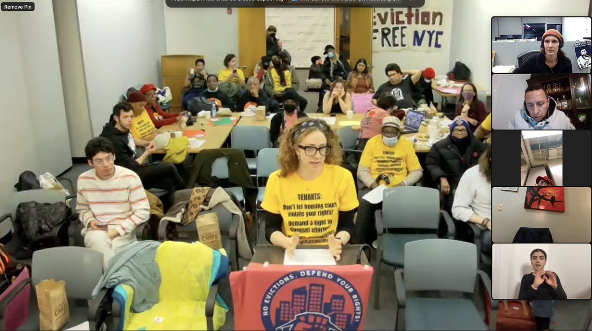 RTCNYC's tweet photo. Brooklyn tenant leaders share stories of landlord harassment &amp; repair neglect on top of landlords attempting eviction so they can push more black &amp; brown families out!

We fought for years for #RTCNYC &amp; it’s proven powerful in the fight against gentrification! OCJ must #DefendRTC https://t.co/55ktcjYmLb
