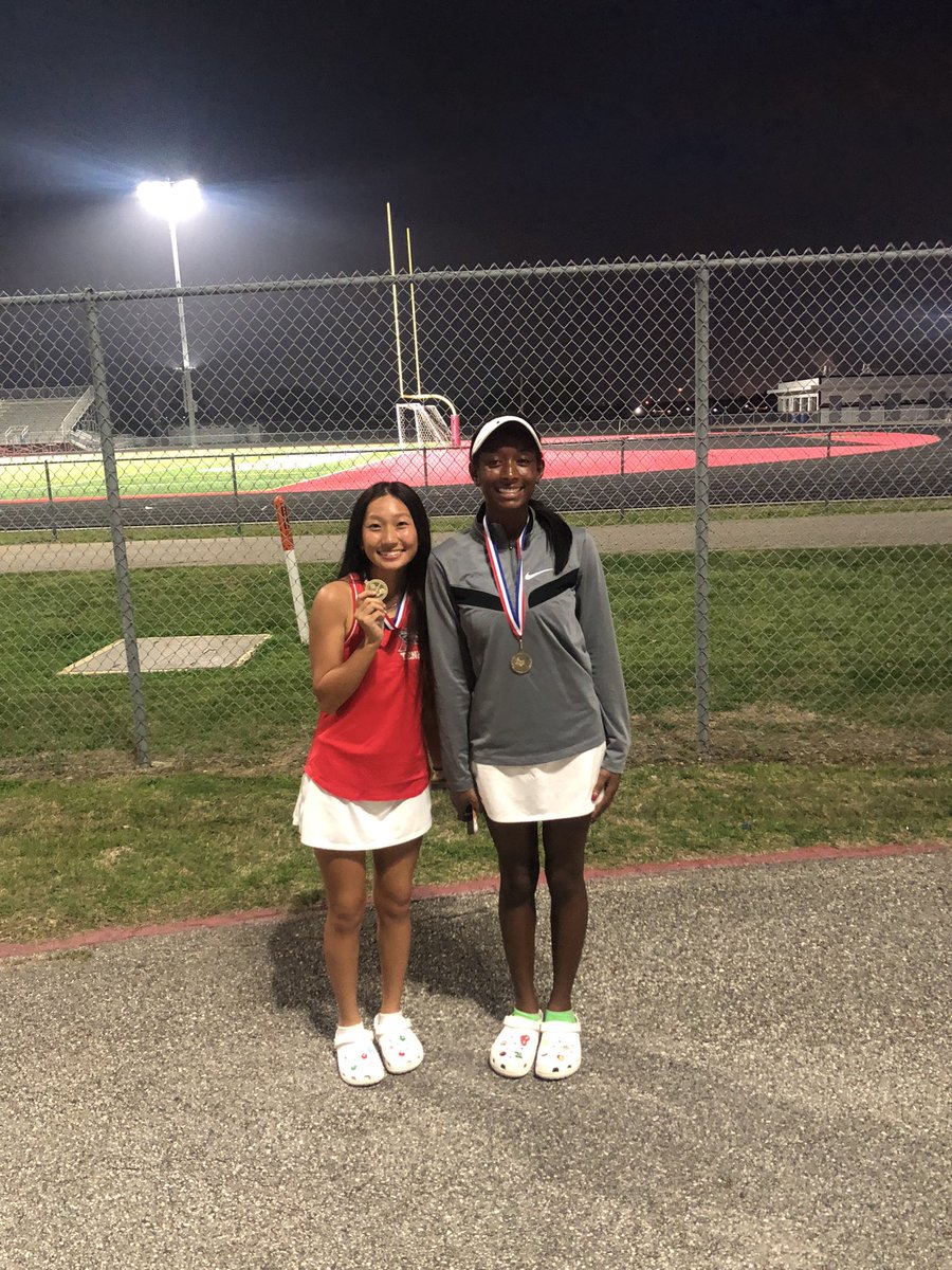 AHSTENNIS16's tweet photo. Congratulations Devyn and Jenny winning BGD championship at the Baytown varsity tournament. https://t.co/EEiz3Fkxer