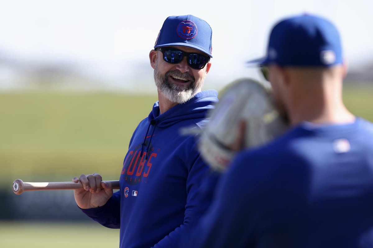 Cubs's tweet image. Tomorrow’s forecast: 100% chance of Cubs baseball.

#NextStartsHere