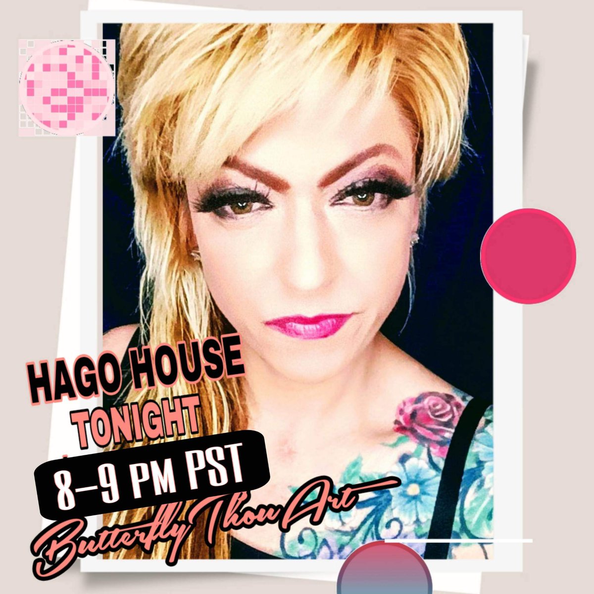 kell1969's tweet image. Come join the amazing ButterflyThouArt in Hago House and Jam out with us! Tonight at 8pm PST @bflyluvonly