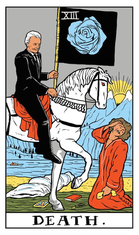 MatthewAMullins's tweet photo. Twin Peaks Tarot Deck
Death
By Ben Mackey @benjuhmuhn https://t.co/WuO6GZghn3
https://t.co/TWWKho5za4
#TwinPeaks #DavidLynch #Tarot #BenMackey
@ignorethatdoor https://t.co/Efyv0FaMrD