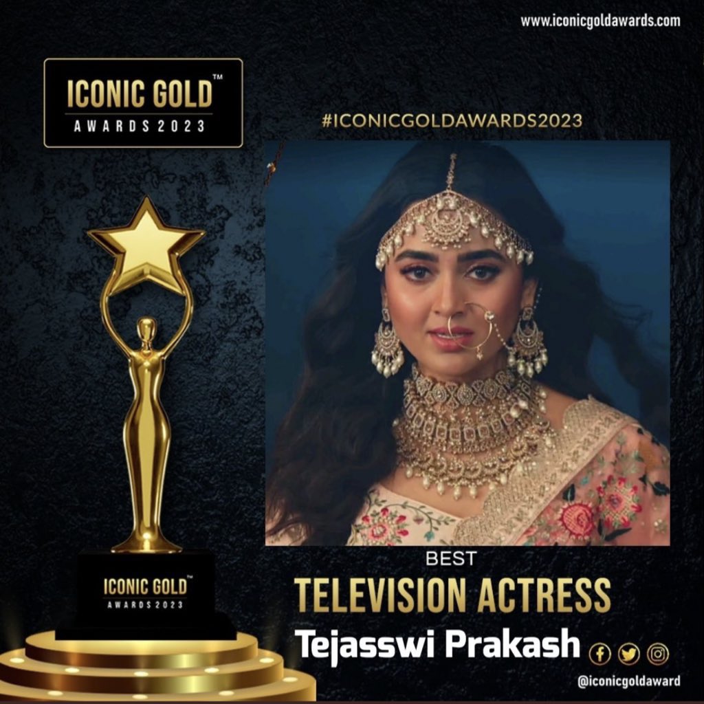 Voting for #TejasswiPrakash As Best Television Actress for #naagin6 
#IconicGoldAwards2023 
#iconicgoldawards2023tejasswiprakash 
#BestTelevisionactress #tejatroops
@iconicgoldaward
@tejasswiprakash
#besttvactress #tvactress #televisionactress #indianactress  #iconicgoldawards