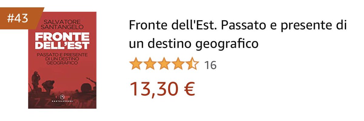 santangelo_s's tweet photo. Dopo 8 mesi dall'uscita, #FrontedellEst (sulla #classificaAmazon) ancora saldamente tra le prime cento proposte nelle categorie #Storiacontemporanea, #Relazioniinternazionali e #Globalizzazione @CastelvecchiEd @Geopoliticainfo @AmazonIT #Ucraina #Russia #Putin #Zelenskyy #Ukraina https://t.co/dsNC1a25U8