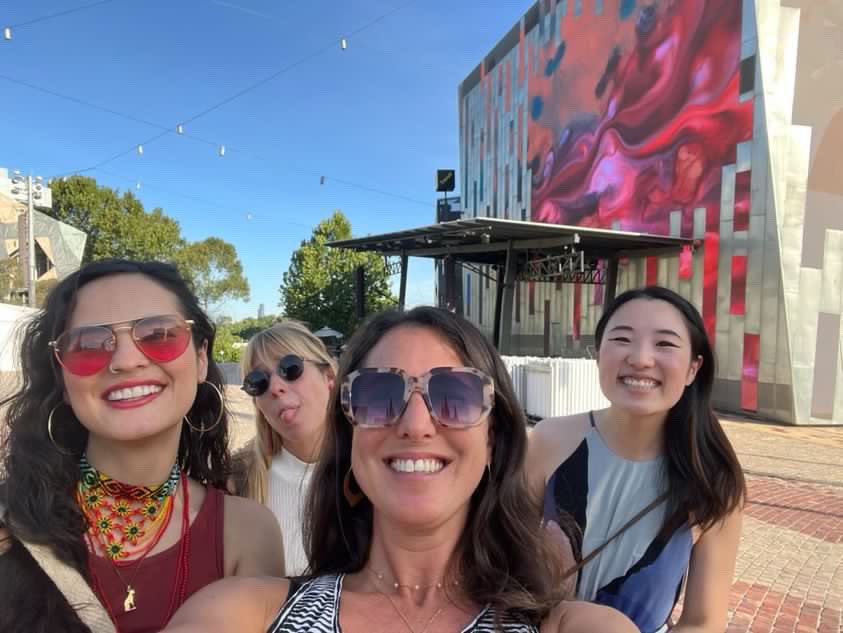 Here are some of the ladies involved in the project curated by @ArtsXNFT •Women in NFTs• now @FedSquare and @bunjilplace for the next 3 months ! Cheers to you 🥂 @KatherineGailer @CaroLejeuneArt @joychiangart