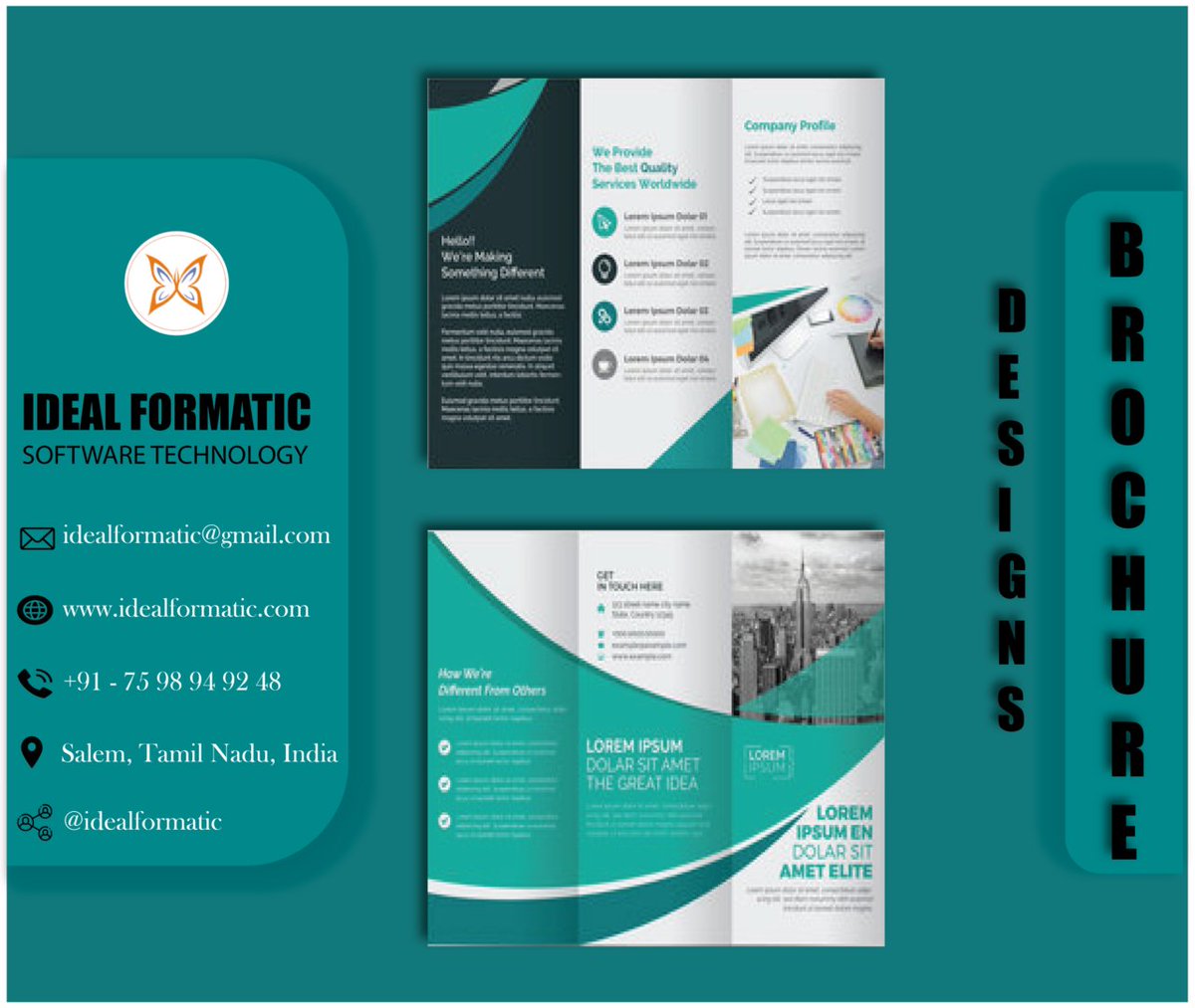 IDEAL FORMATIC SOFTWARE TECHNOLOGY - BROCHURE DESIGN SERVICES

#idealformatic #idealformaticsoftware #idealformaticsoftwaretechnology #idealformaticst #brochuredesign #brochure #brochuredesigning #brochures #salem #tamilnadu #india #designing #graphicdesigners #graphicdesign