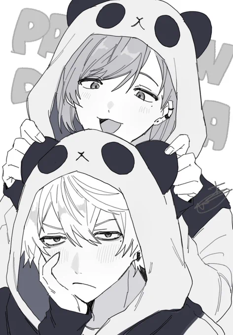 #くろのあとりえ  #KuzuArt  #かな絵 
🐼🖤 