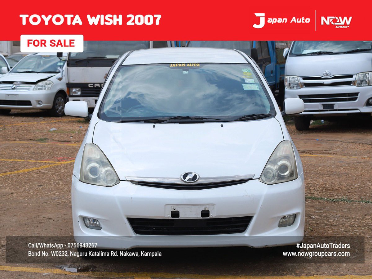 Japanautotrader's tweet image. In Stock Toyota Wish 2007
Call or WhatsApp us on 0756843267 or visit nowgroupcars.com #nowgroupcars #japanautotraders #kampalarides #safecars #Uganda #luxurycarsforsale #instagramcars #tiktokcars #snapchatcars #kampaladealership #toyotawish