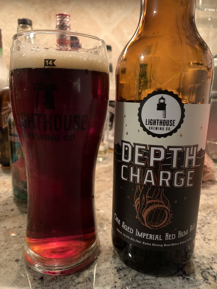 Pintographer's tweet image. Pinting an @LighthouseBeer Depth Charge Imperial Red Rum…..fuck yeah