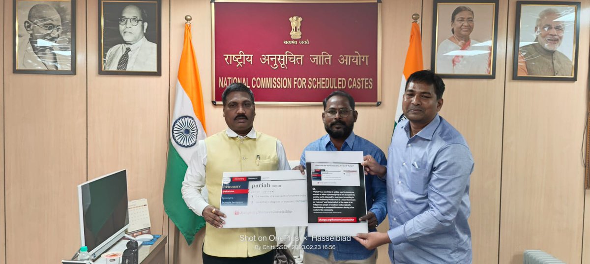PkGollamudi's tweet photo. Representation given to @NCSC_GoI member Shri. @SubhashPardhi6 to remove the word "Pariah" from English dictionaries @MerriamWebster @OED @CollinsDict @CambridgeWords @MacDictionary which is used as casteist slur.
@ChangeOrg_India @KChitti_SSD @rnathanva @thirumaofficial @beemji https://t.co/yIQI6M55nY