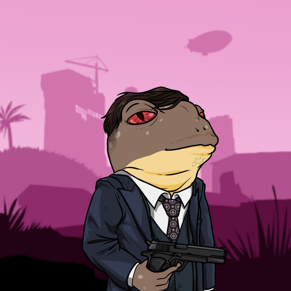 ViceToads's tweet photo. GM LA FAMILIA 🐸 Ribbit

We're presenting our second 1/1 legendary sneak-peek.

Guess which person it is based on 👇🏽 https://t.co/8AAYgrkuTd
