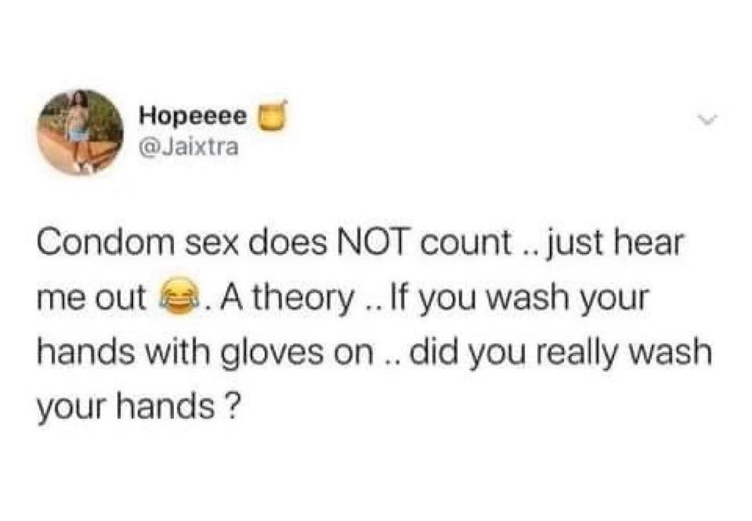 LastNiceGuys's tweet photo. Gentlemen #Ladies #CanYouRelate? This is a serious #question, is this accurate? 🤣🤣🤣
#LastOfTheNiceGuys #Podcast #Protection #WearProtection #RubberGloves #funny #comedy #Meme #FunnyMemes #Laugh #ProtectYourself #Condom #AreYouProtected #IsItClean https://t.co/DzhetNau9X